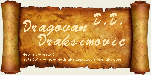 Dragovan Draksimović vizit kartica